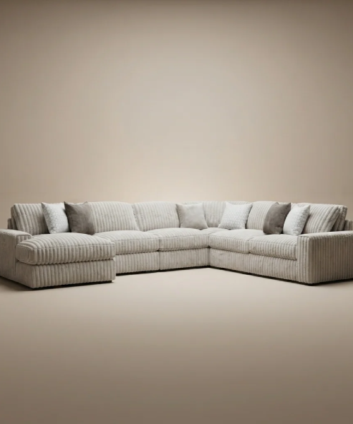 Mid In Mod Stupendous 5-Piece Sectional with Left Chaise