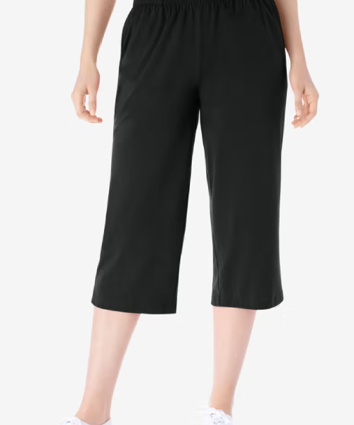 Women Within Elastic Waist Knit Capris