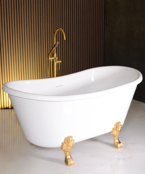 Soaking Tub with Faucet and Accessories Bundle