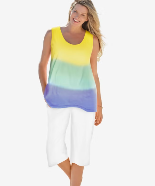 Women Within Colourful Loose-Fit Tank Tops