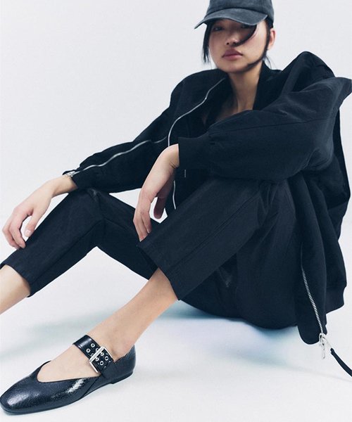 Ballerina flats with buckle