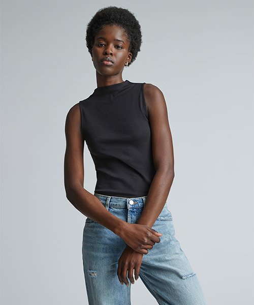 Micro rib tank top