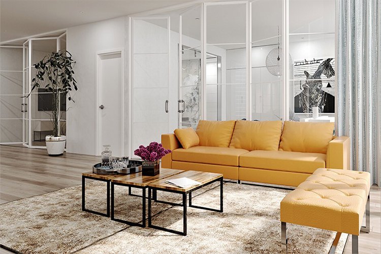 Brighten up your home with modern living room partitions